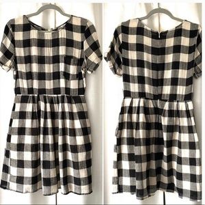Forever 21 Buffalo Check Babydoll Dress M